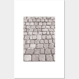 Texture - White Stone pavement Posters and Art